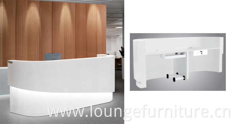 High quality cash register counter modern reception front table design